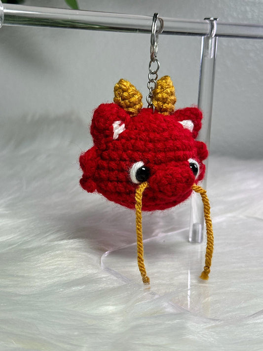Dragon Keychain – Red & Gold or Custom Colors