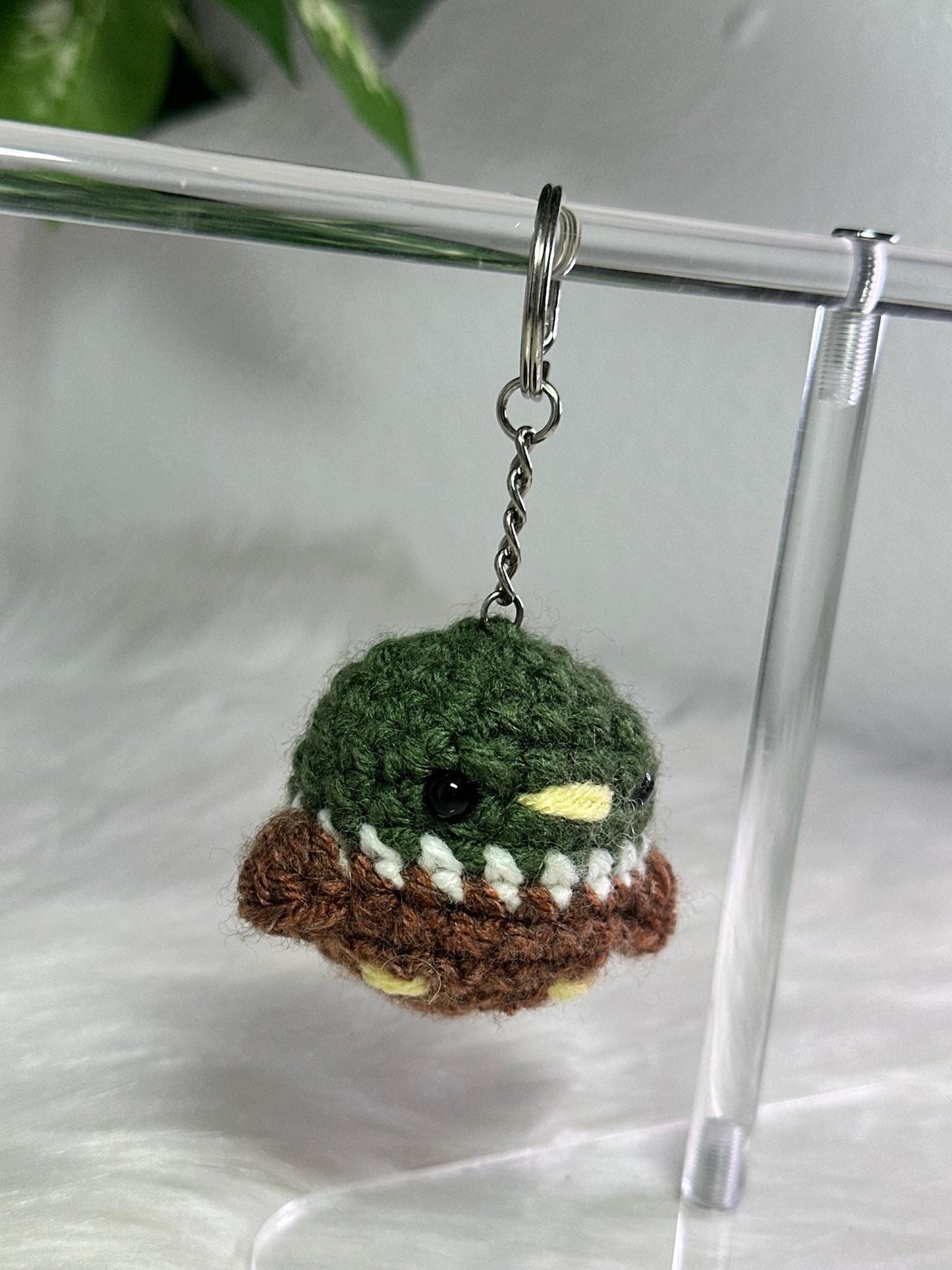 Duck Keychain – Handmade Crochet Plush