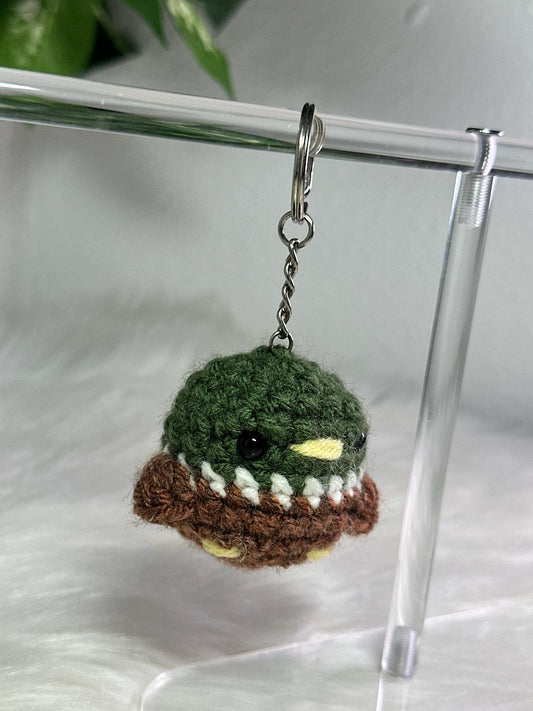Duck Keychain – Handmade Crochet Plush