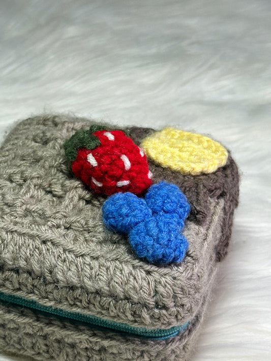 Waffle Jewelry Box – Handmade Crochet Décor