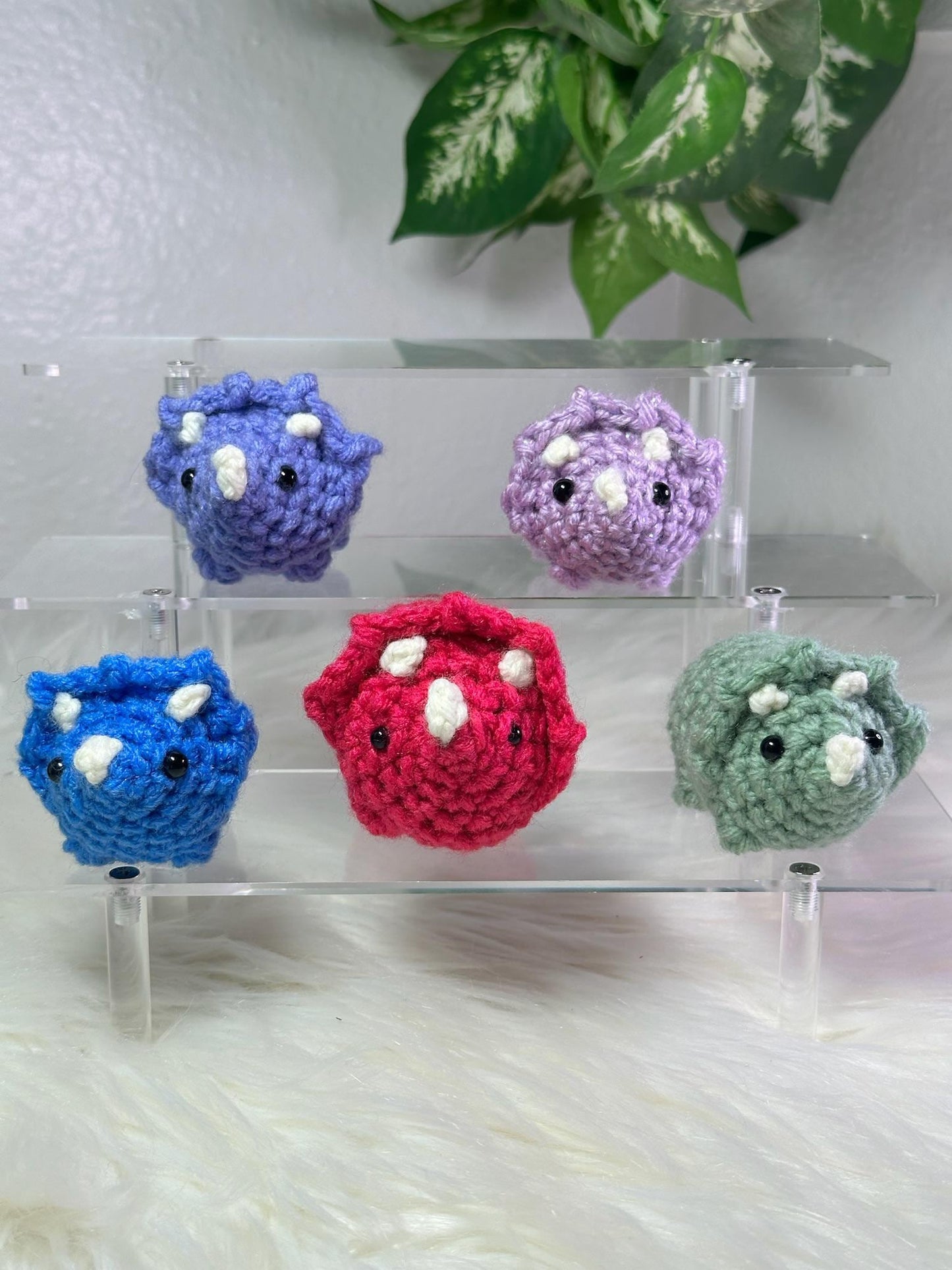 Crochet Triceratops – Handmade Dinosaur Toy
