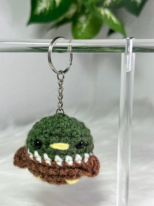 Duck Keychain – Handmade Crochet Plush