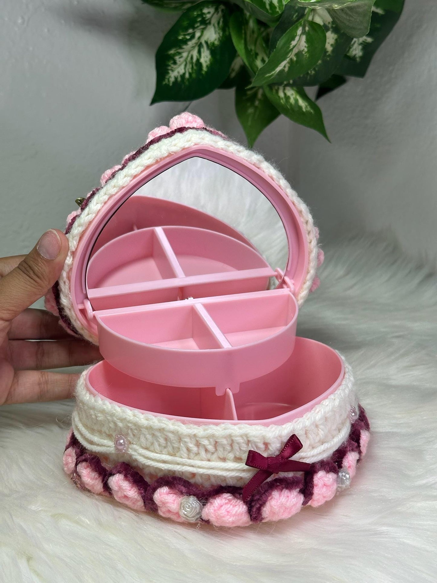 Crochet Cake Jewelry Box – Custom Colors Available
