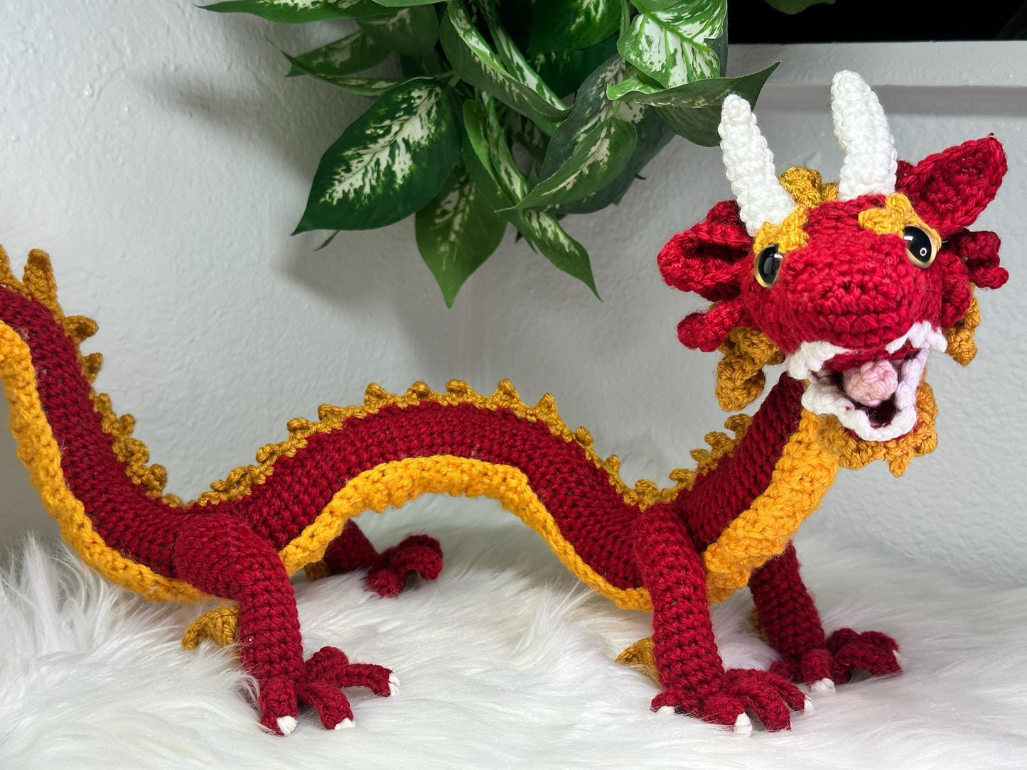 Crochet Fantasy Dragon – Customizable Colors