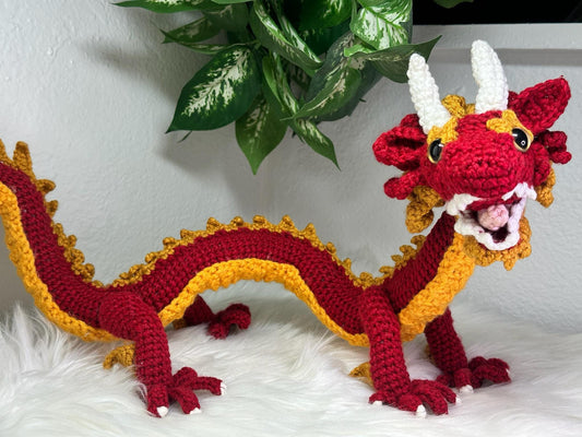 Crochet Fantasy Dragon – Customizable Colors