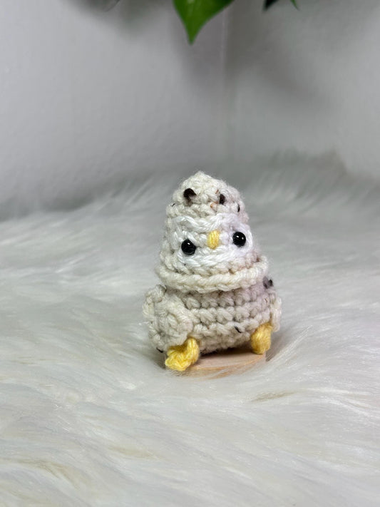 Barn Owl Bird in Disguise – White Tweed Bird Plush