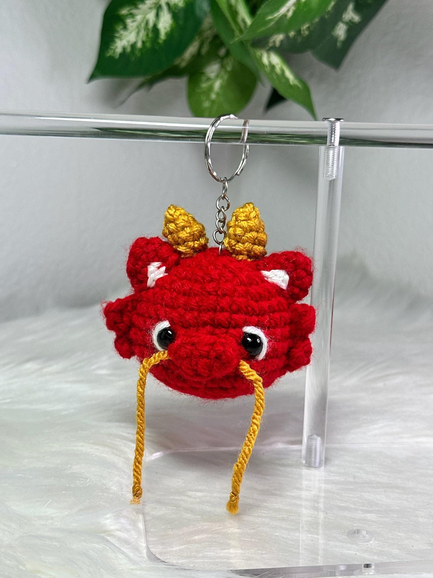 Dragon Keychain – Red & Gold or Custom Colors