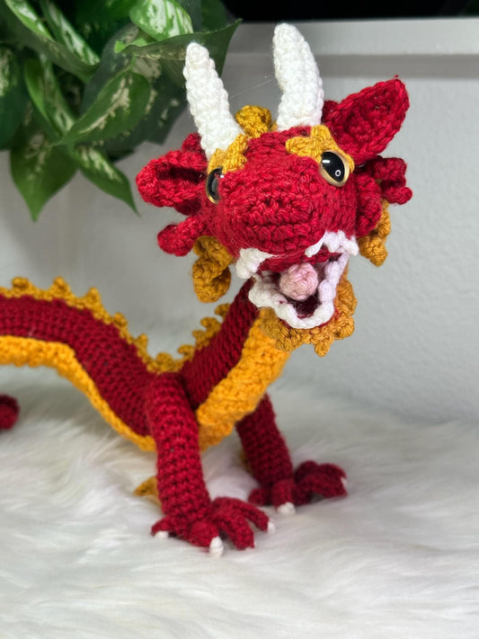 Crochet Fantasy Dragon – Customizable Colors